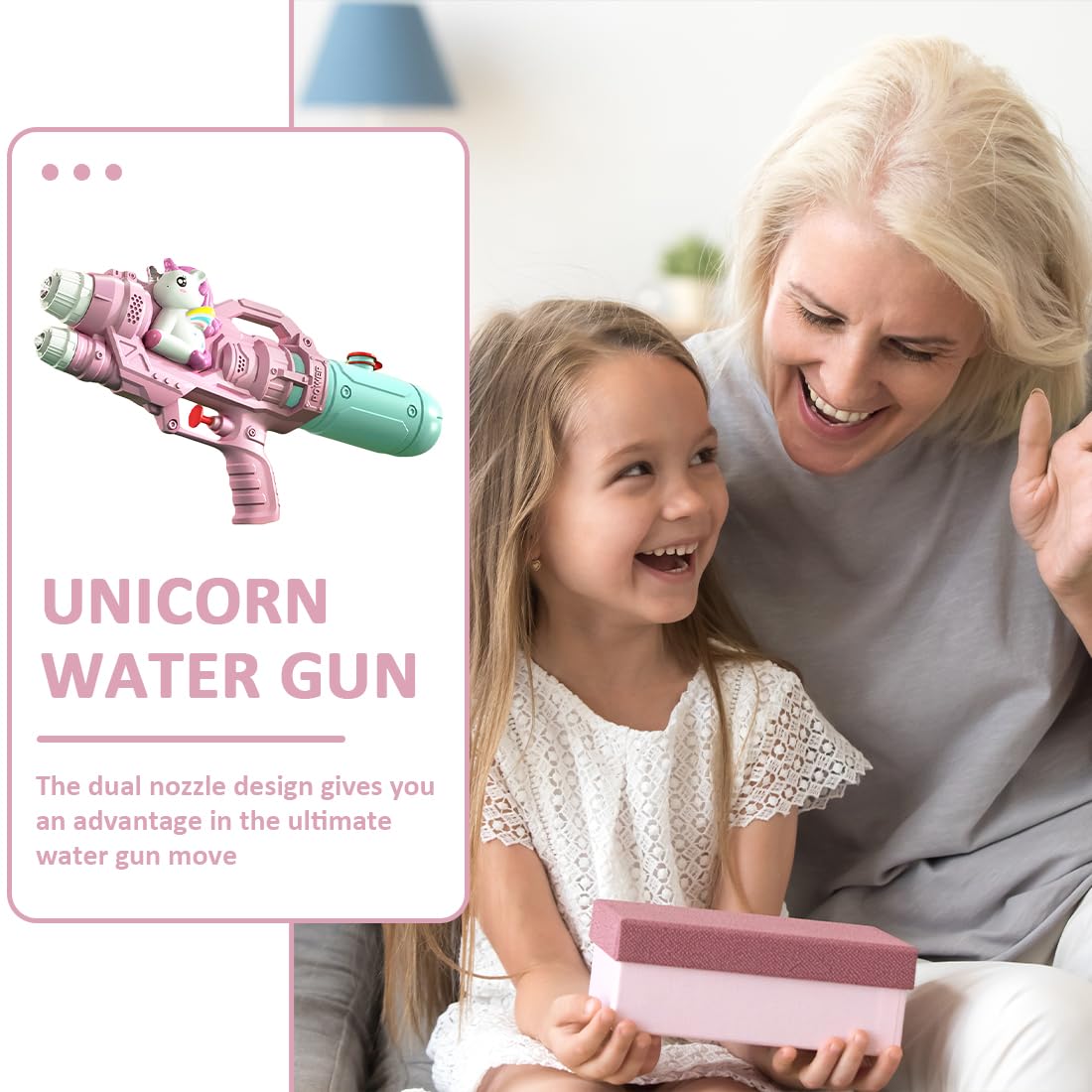 KOQAIIZ Pistolet a Eau de Licorne pour Fille, Water Gun Portée de 5-8m, 500ml, Fusil a Puissant pour Adulte et Enfant, Super Soaker pour Jeux et de Plage,Piscine KOQAIIZ Pistolet a Eau de Licorne pour Fille, Water Gun Portée de 5-8m, 500ml, Fusil a Puissant pour Adulte et Enfant, Super Soaker pour Jeux et de Plage,Piscine