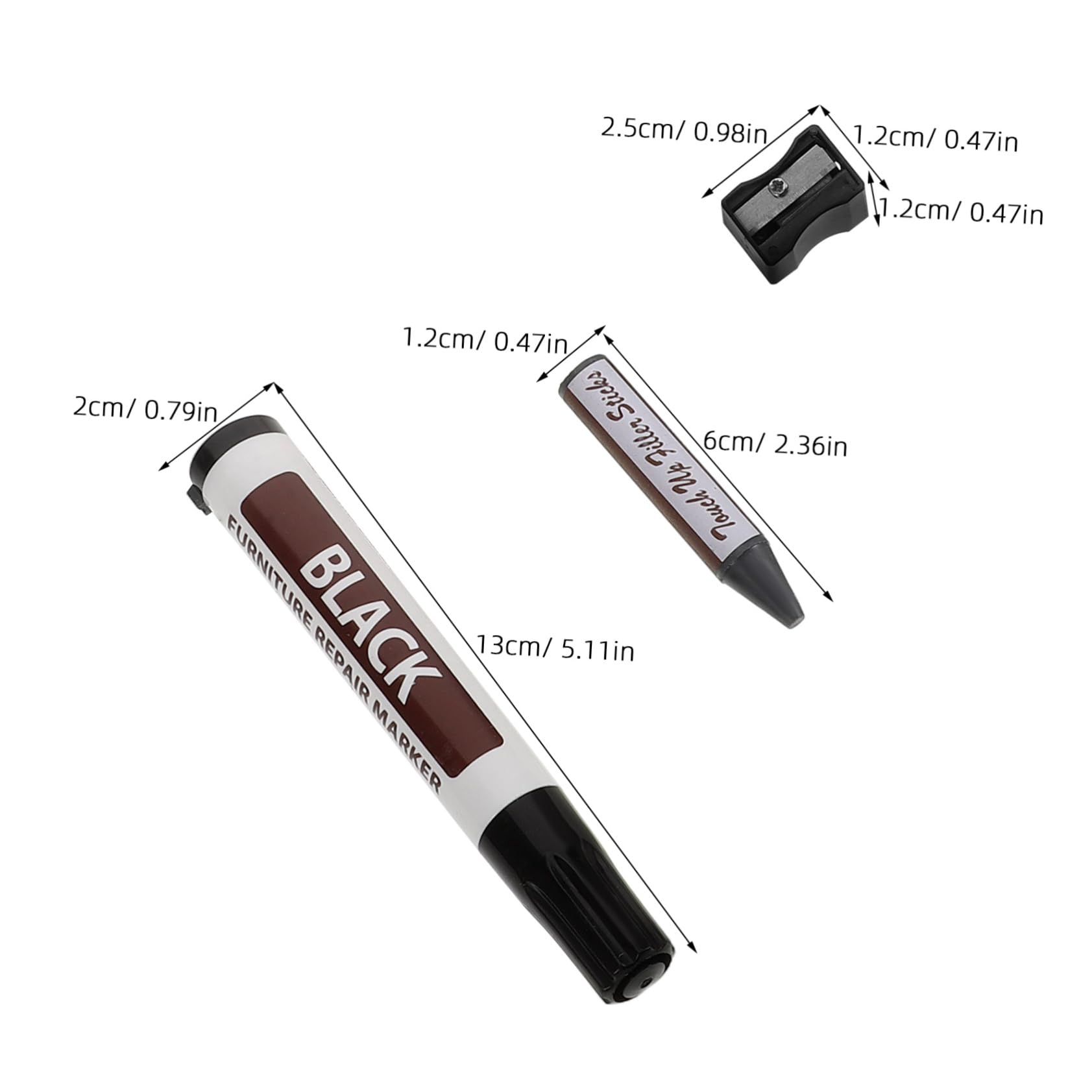 NOLITOY 21 Pcs Furniture Markers Kits: Repair Wax Crayons Pens for Wood Scratch Cracks Includes Sharpener Tables Cabinets Floors