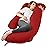 Sasttie Pregnancy Pillows for Sleeping, Jumbo U Shaped Cooling Full Body Pillow with Removable Cover, Pregnant Women Must Haves, Maternity Essential, Red