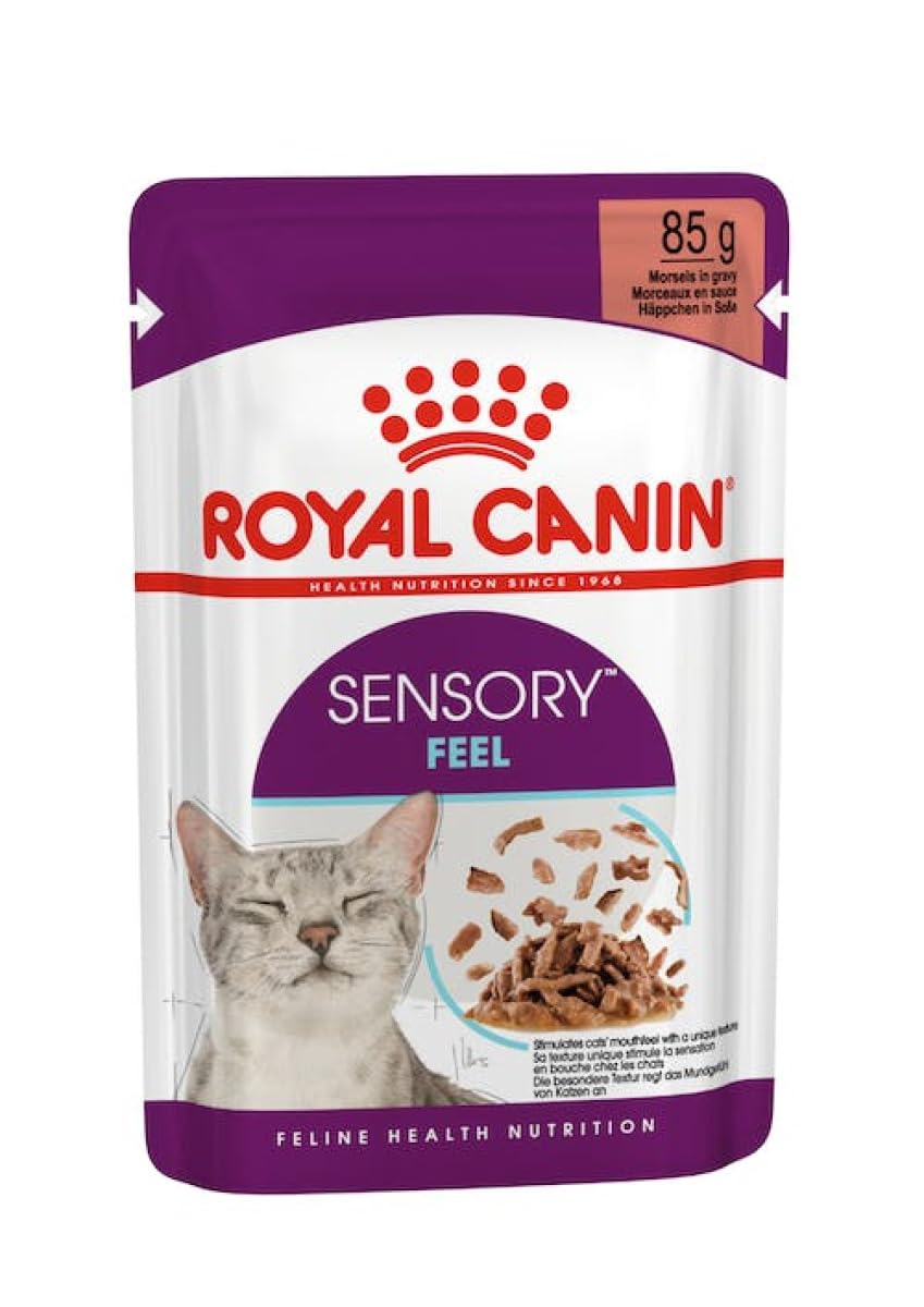 Royal Canin Sensory Feel in Gravy Wet Cat Food for Picky Cats 85g (Pack of 48)