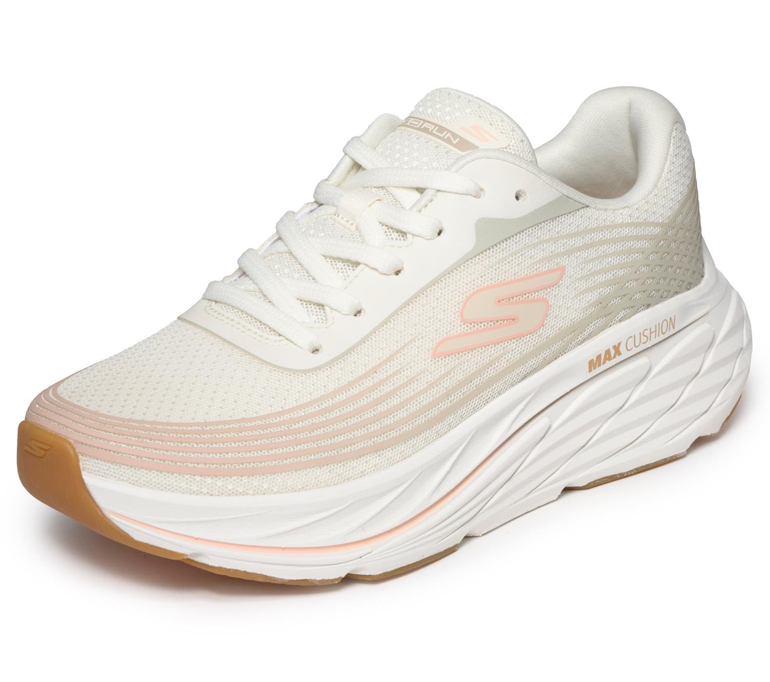 Skechers Women's Max Cushioning Elite 3 Valares Trainers, Natural, 4.5 UK