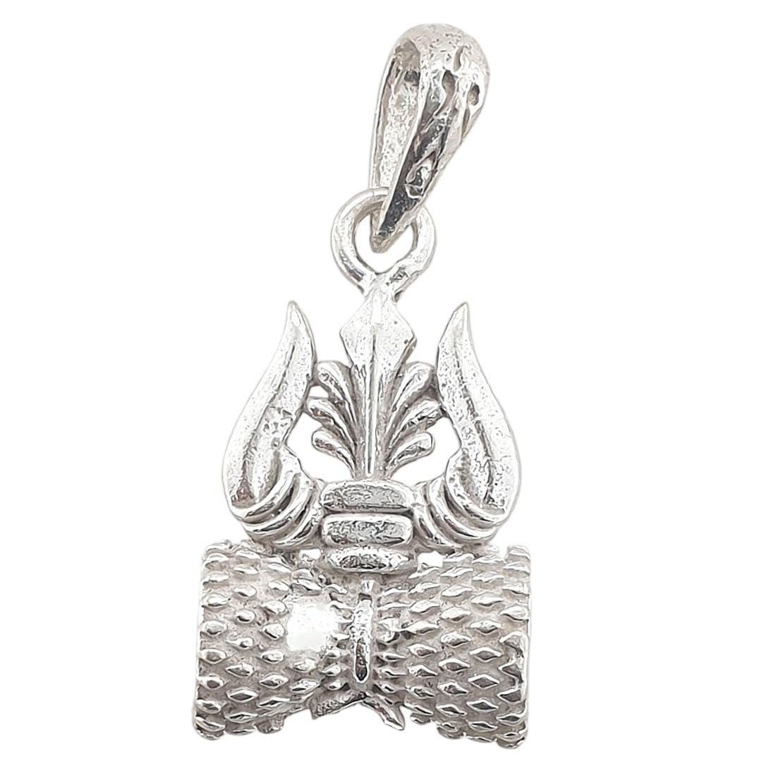 sahiba gems 925 Pure Silver Trishul Damru Pendant/Locket | Lord Shiva Religious Charm for Kids & Babies | Chandi Pendant for Boys & Girls | Spiritual Protection Jewelry | 3.00 Grams-picture-31