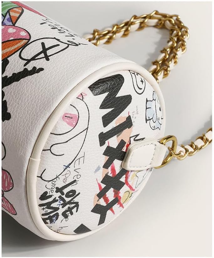 Graffiti Crossbody bag,Trendy Designer Mini Shoulder Bag,Phone Wallet Purse for Women,Chain Bag for Girls - Image 9