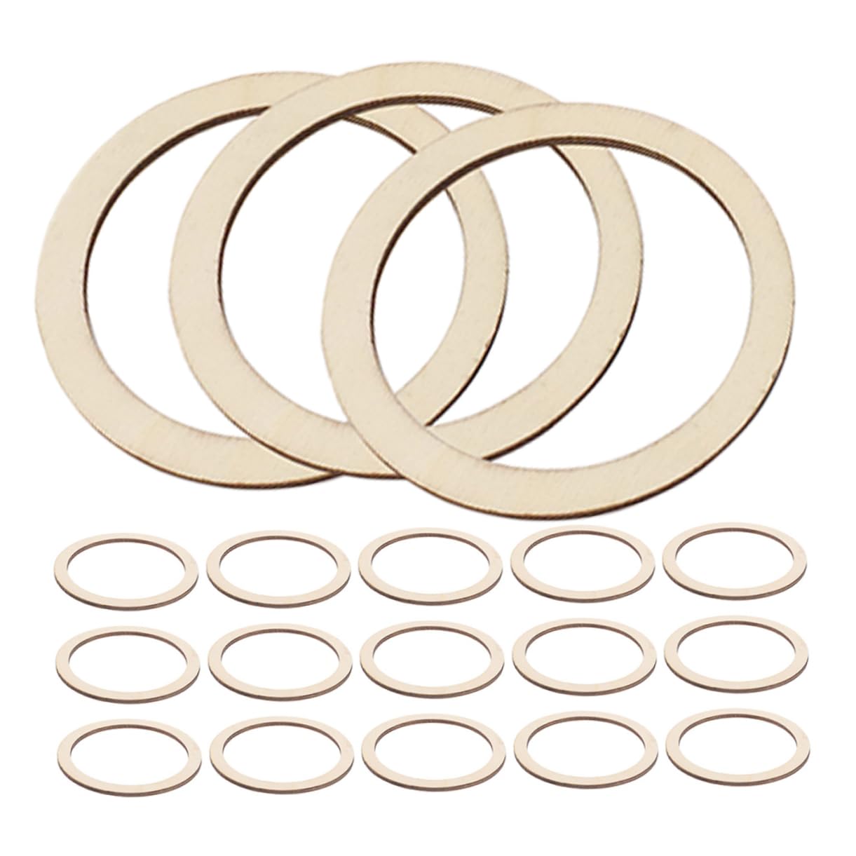 STOBOK 5 Juegos De Aros De De Madera Para Manualidades Estéticas Para Decoración De Pared De Macramé 100 Piezas X 5