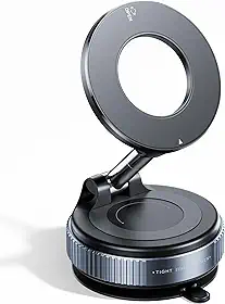 Suporte de telefone magnético a vácuo 2026 atualizado 360° reforçado 43,5 kg ultra ventosa suporte de telefone para celular MagSafe para seu carro/academia/suporte de espelho para iPhone e