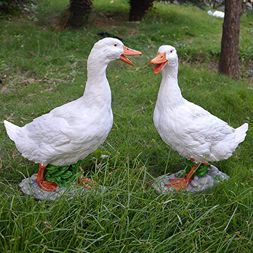 Statue de canard décoration sculpture résine extérieure intérieure - 2