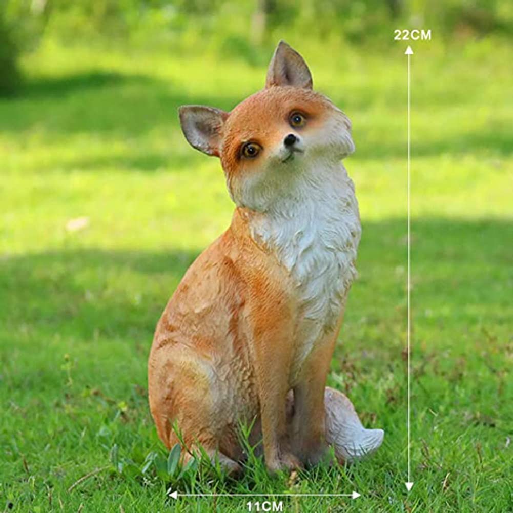 Amazon.co.jp: GZHERVICES ウッドランド キツネ ガーデン 動物 像