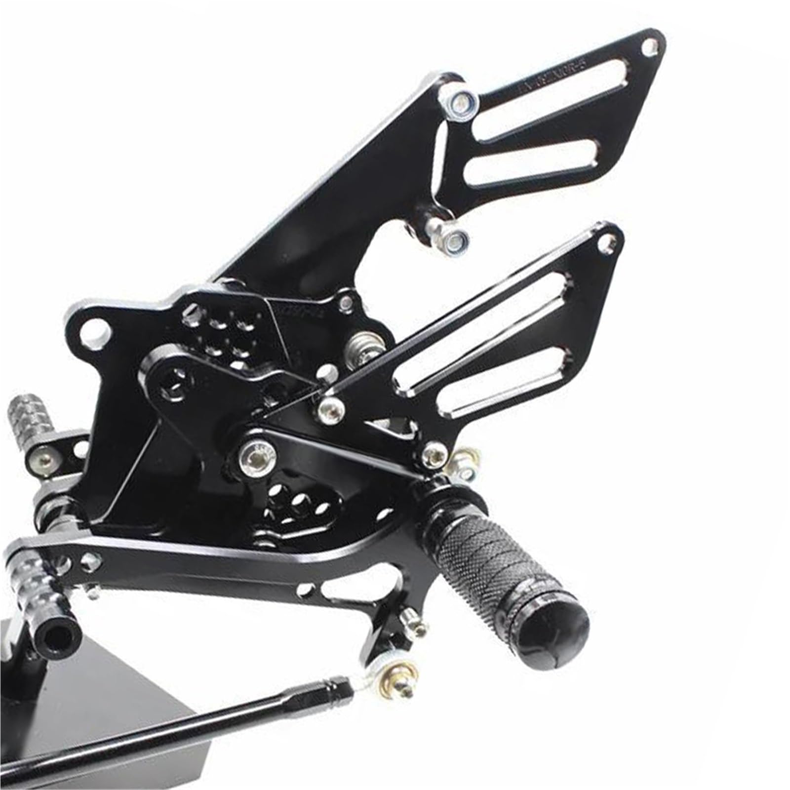 Pedane Arretrate Regolabili Per Moto, Poggiapiedi Per Kawasaki Per Ninja ZX10R ZX-10R ZX 10R 2006-2010 2007 2008 2009 Poggiapiedi(Nero)