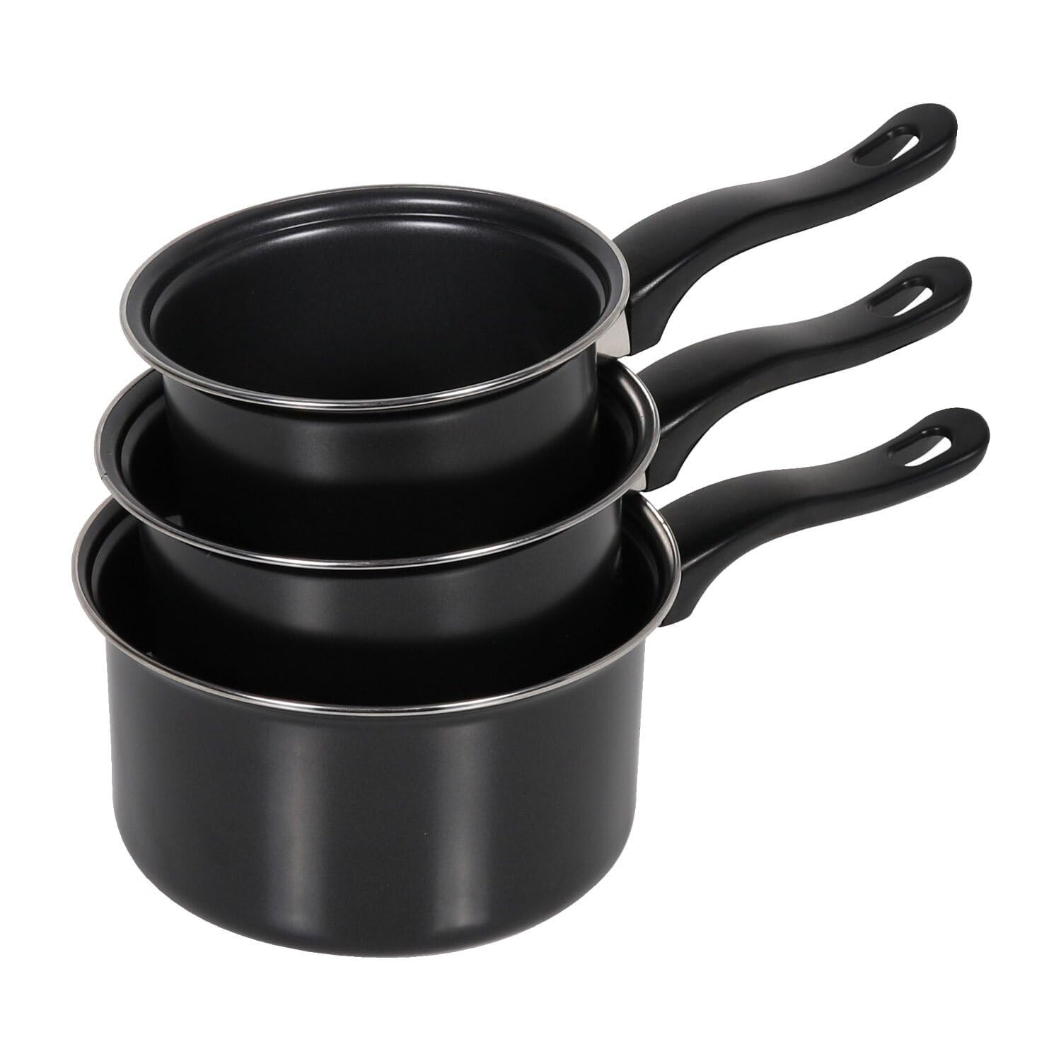 3 Piece Non-Stick Induction Saucepan Set Gas & Electric Hob Compatible