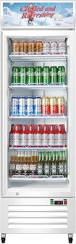 Vista 11 de Refrigerador de bebidas para 128 latas, 3.2 pies cúbicos, mini refrigerador de bebidas con puerta de vidrio para bebidas, cerveza, soda, vino