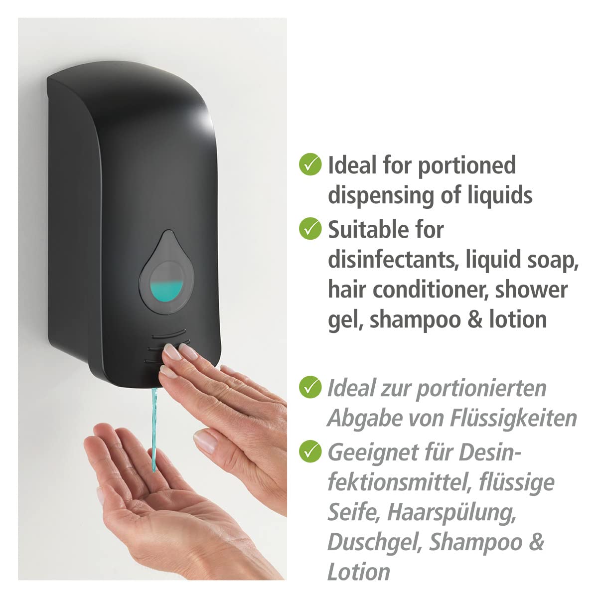 WENKO Desinfektionsspender Ranera 24585100 Weiß Kunststoff 740,0 Ml, 1