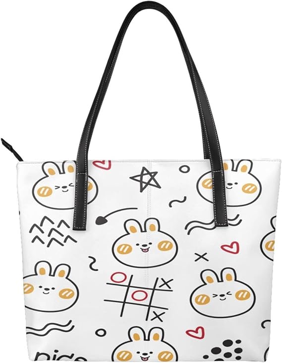 Amazon レディースハンドバッグ 革 人気 オシャレ かわいい顔のウサギの落書き 漫画の手描きの背景 カワイイ 動物 バナー 壁紙の画像 手提げバッグ レザー 女性用 通勤 旅行 ビジネス 誕生日 バレンタインデー プレゼント 母の日 ピアノ フォーマルバッグ Amazon レディースハンドバッグ 革 人気 オシャレ かわいい顔のウサギの落書き 漫画の手描きの背景 カワイイ 動物 バナー 壁紙の画像 手提げバッグ レザー 女性用 通勤 旅行 ビジネス 誕生日 バレンタインデー プレゼント 母の日 ピアノ フォーマルバッグ