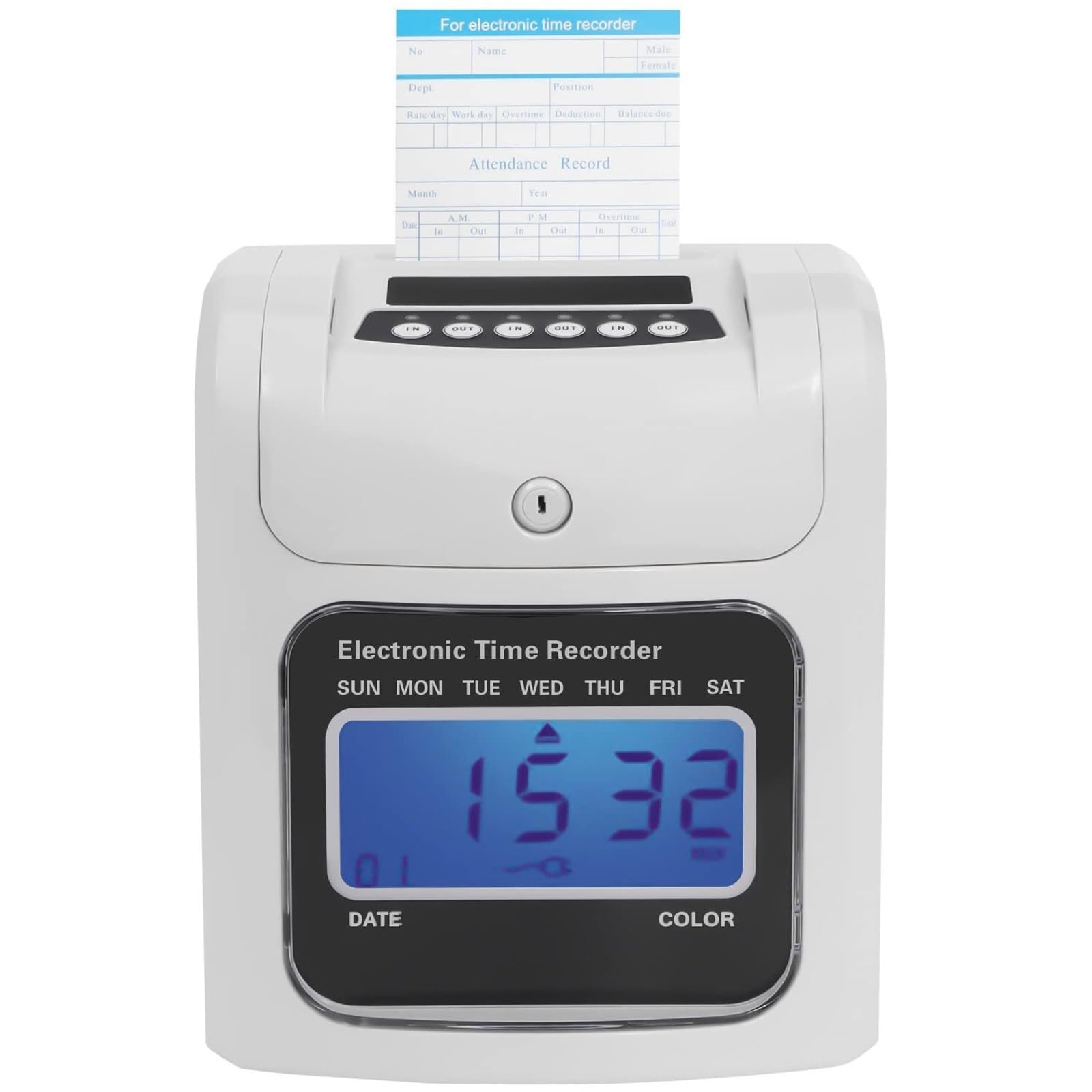Amazon.co.jp: 計算タイムクロック、タイムカード50枚付き電子タイム