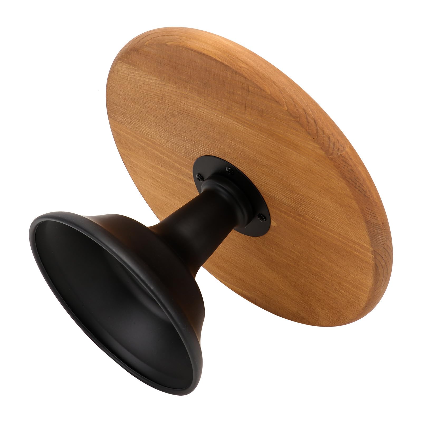 Porta Postres de Madera y Metal Marrón para Mesa Decorativa Moderna