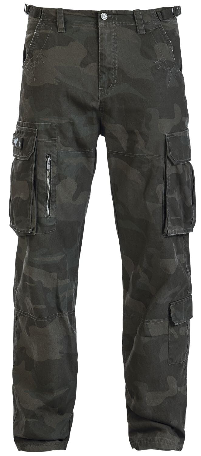 Black Premium by EMP Hombre Pantalones Cargo Negros