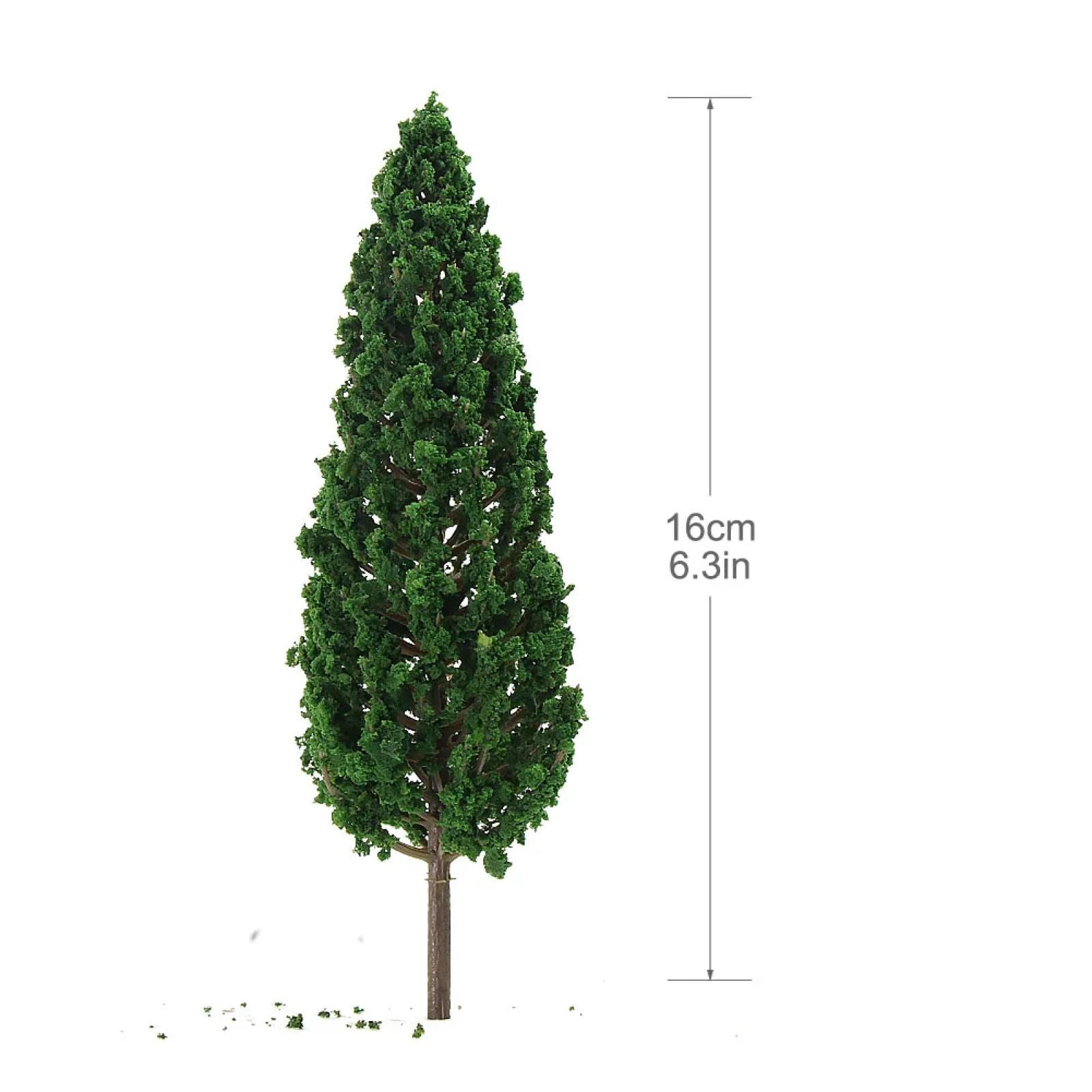 Alberi modellini ferroviari, 10 pezzi, 16 cm, modello 1:25, verde per layout ferroviario in scala O G