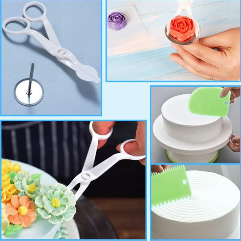 Juego de 62 Piezas de boquillas para Flores, Adaptador de Pincel, Manga pastelera para Flores, Utensilios para Hornear Pasteles