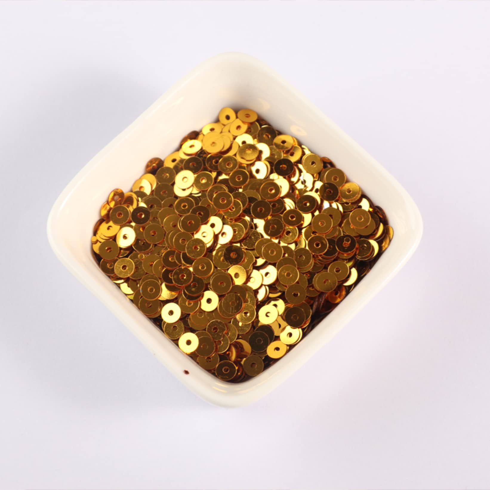 Luźne cekiny, Paillettes500g Kolorowe okrągłe cekiny Paillettes Dekoracja paznokci Szycie Suknia Ślubna Akcesoria DIY Materiał do szycia (Kolor: Głębokie Złoto, Rozmiar: 0,30 cm 500g)