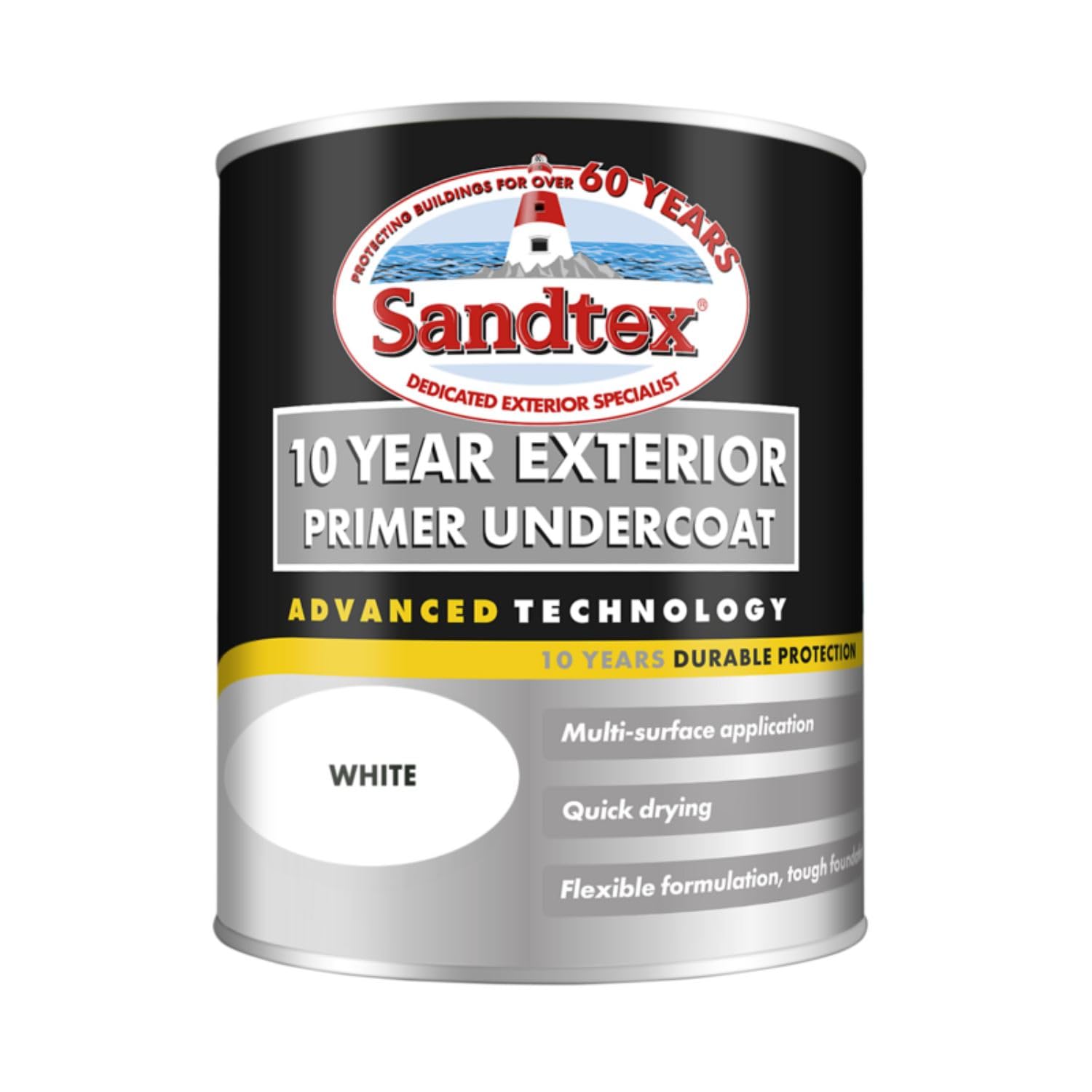 SANDTEX 10 YEAR QD PRIMER UNDERCOAT WHITE 750ML