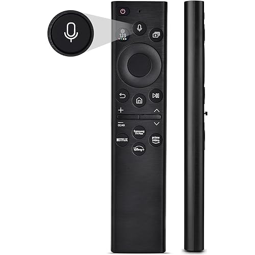 Replacement Voice Remote for Samsung Smart TV:Compatible with BN59-01385A(no Solar),for Most 2018 to 2023 Smasung Crystal UHD QLED The Frame QLED Curved 4K 8K Smart TV