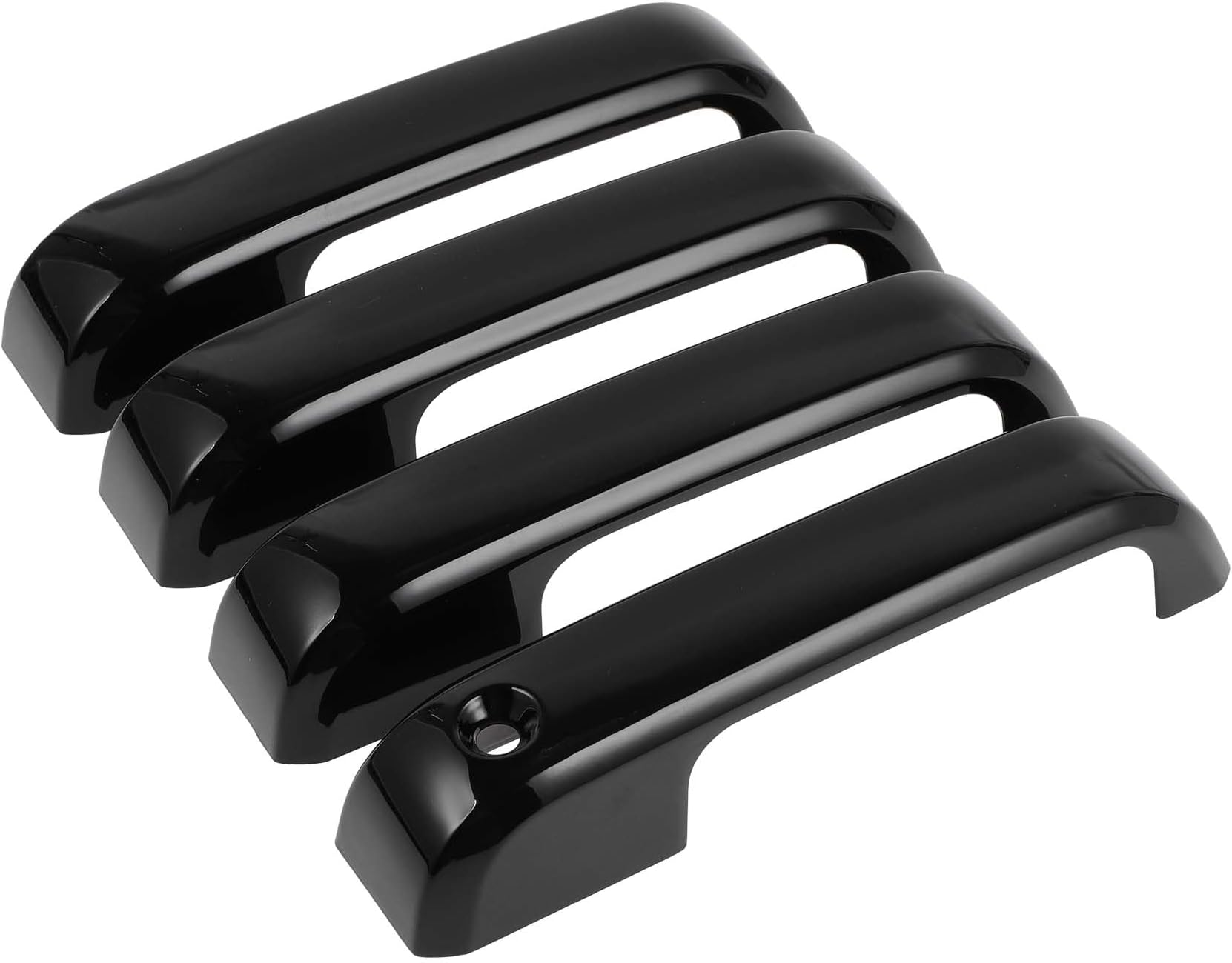 4pcs Exterior Door Handle Cover Car Door Handle Protector for Ford F-150 2015-2020 Car Door Handle Protector without Keypad ABS Black
