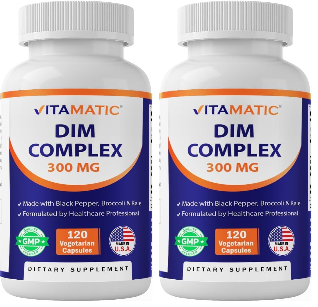 Vitamatic DIM Supplement Complex for Women & Men - 300mg - 120 Veg Capsules - Made with Black Pepper, Broccoli Powder & Kale Powder - Non-GMO & Gluten Free — Amazon image 10