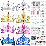 19 Pieces DIY Crowns Set Party Foam Hats Making Your Own Tiara Crystal Diamond Sticker Princess King...