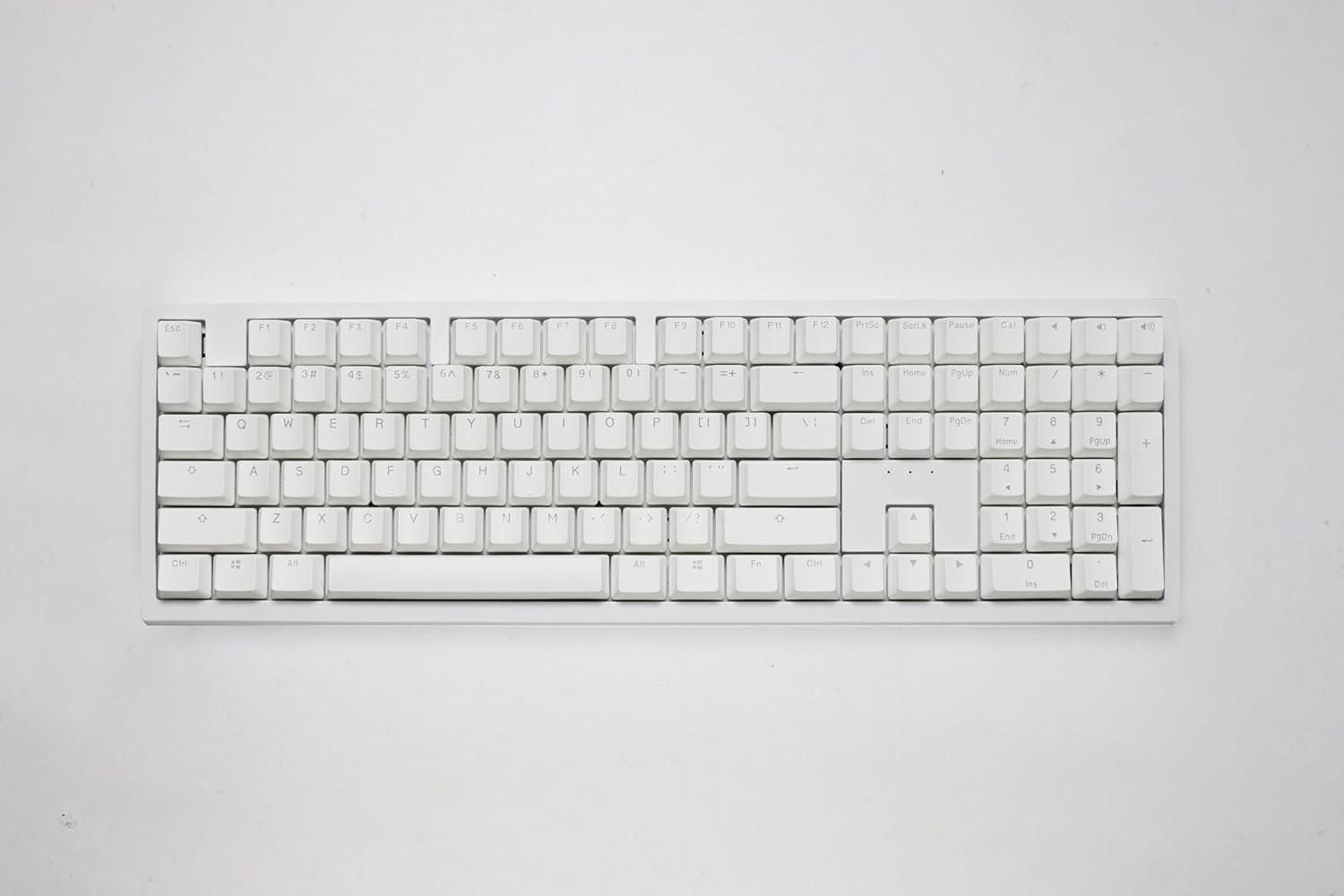 Ducky Zero 6108 Pure White Hotswap Bluetooth RGB Mechanical Keyboard - Cherry MX2A Brown
