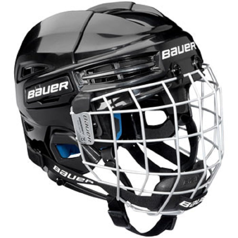 Bauer Niños Casco de Hockey sobre Hielo Nit Prodigy de Serie para Kids Casco con Rejilla de protección para Hockey sobre Hielo, Todo el año, Infantil, Color Negro, tamaño Talla única