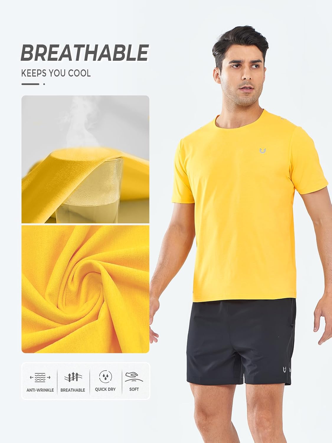 NORTHYARD Men's Workout Gym Shirts Quick Dry T-Shirts Running Athletic Short Sleeve Shirt for Men - Image 4