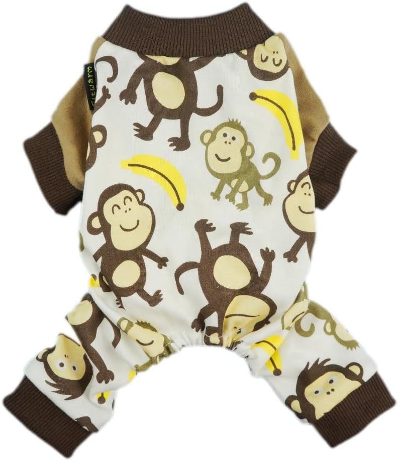 Fitwarm Monkey Dog Pajamas, Cute Dog Clothes for Small