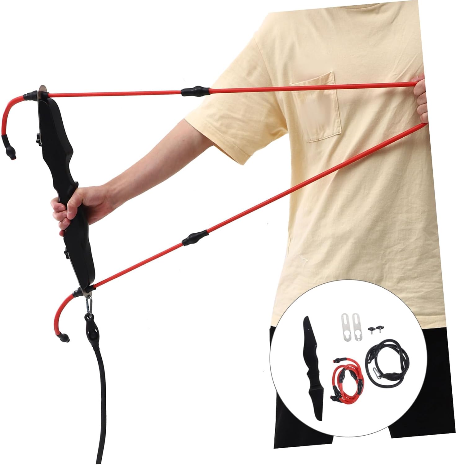 YARNOW Archery Puller Archery Draw Training Aid Archery Trainer Equipment Finger Strength Resistance Trainer