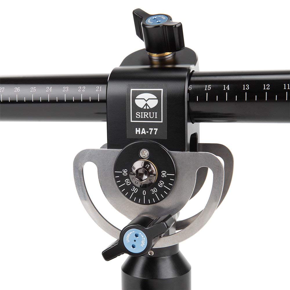 Sirui HA-77 Teleskop-Auslegearm (Horizontalarm 77 cm mit Lasthaken, Belastbar bis 5 kg) schwarz
