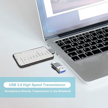 USB C Adapter (4 Pack) High Speed Data Transfer OTG Function Compatible with Laptop MacBook Pro Samsung Galaxy and Other Type C Phones