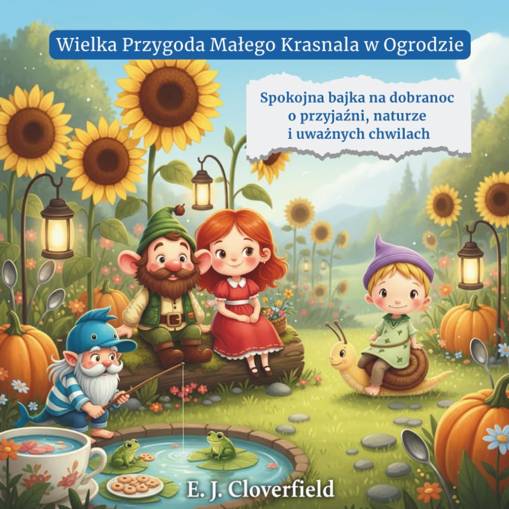 Wielka Przygoda Małego Krasnala w Ogrodzie: Spokojna bajka na dobranoc o przyjaźni, naturze i uważnych chwilach