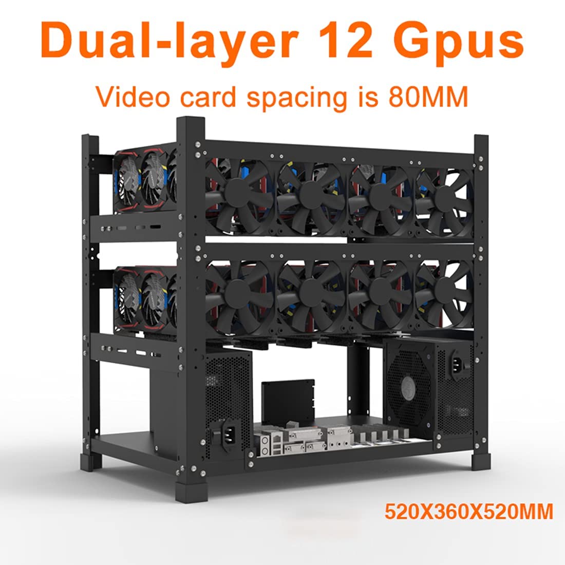 Bitcoin Mining Rig Frame Up to 12 GPU, Steel Open Air Miner Miner Rig Case,  Air Convection Expert Crypto Mining Rack for ETH ETC ZEC Mining Accessories  Tools : Amazon.ca: Electronics