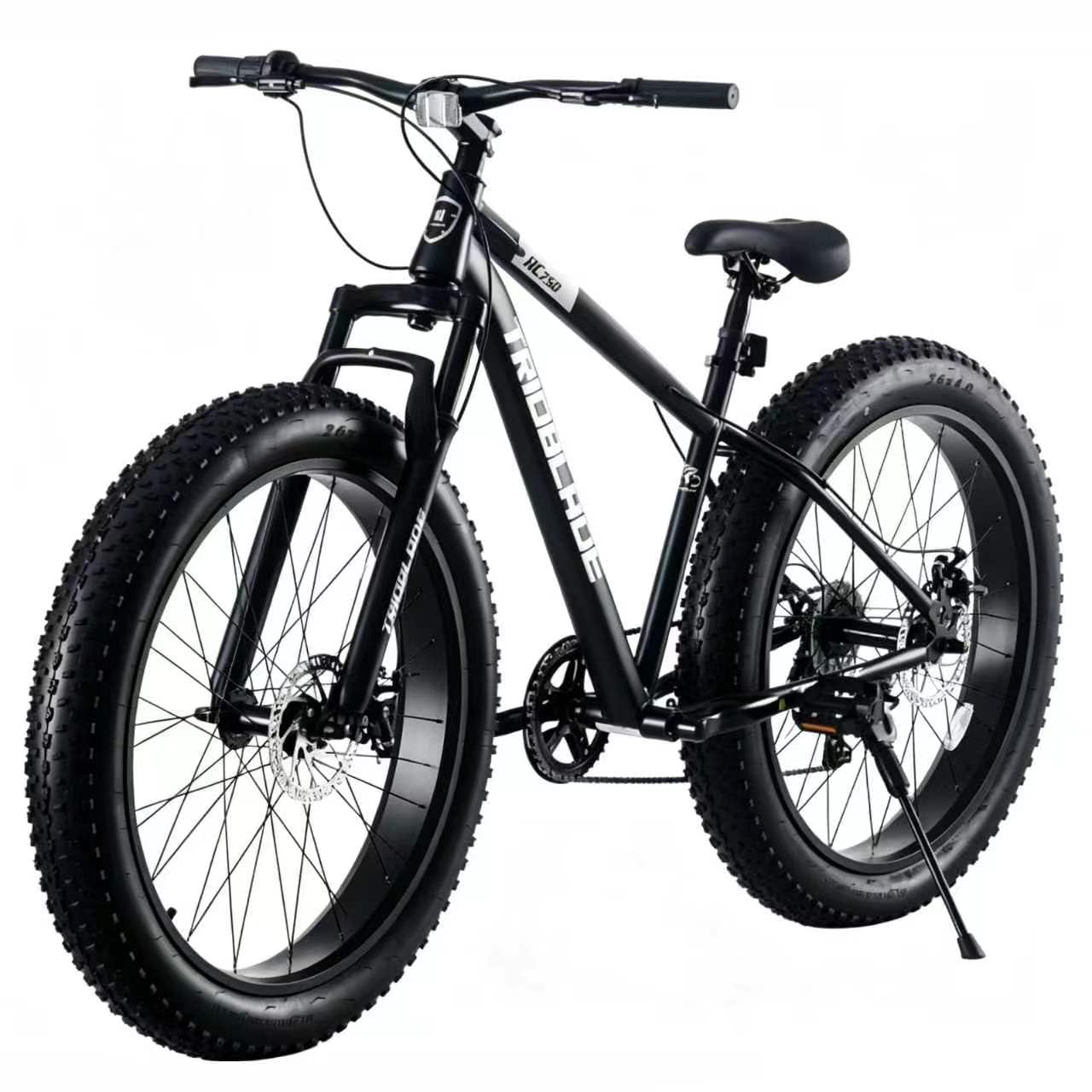 LSLIFE 26" Fat Tire Mountainbike für Erwachsene 7 Geschwindigkeit Snow Bike All-Terrain Voll Federung Mountainbike mit Doppelscheibenbremse 17 Zoll Rahmen Fahrrad für Männer Frauen