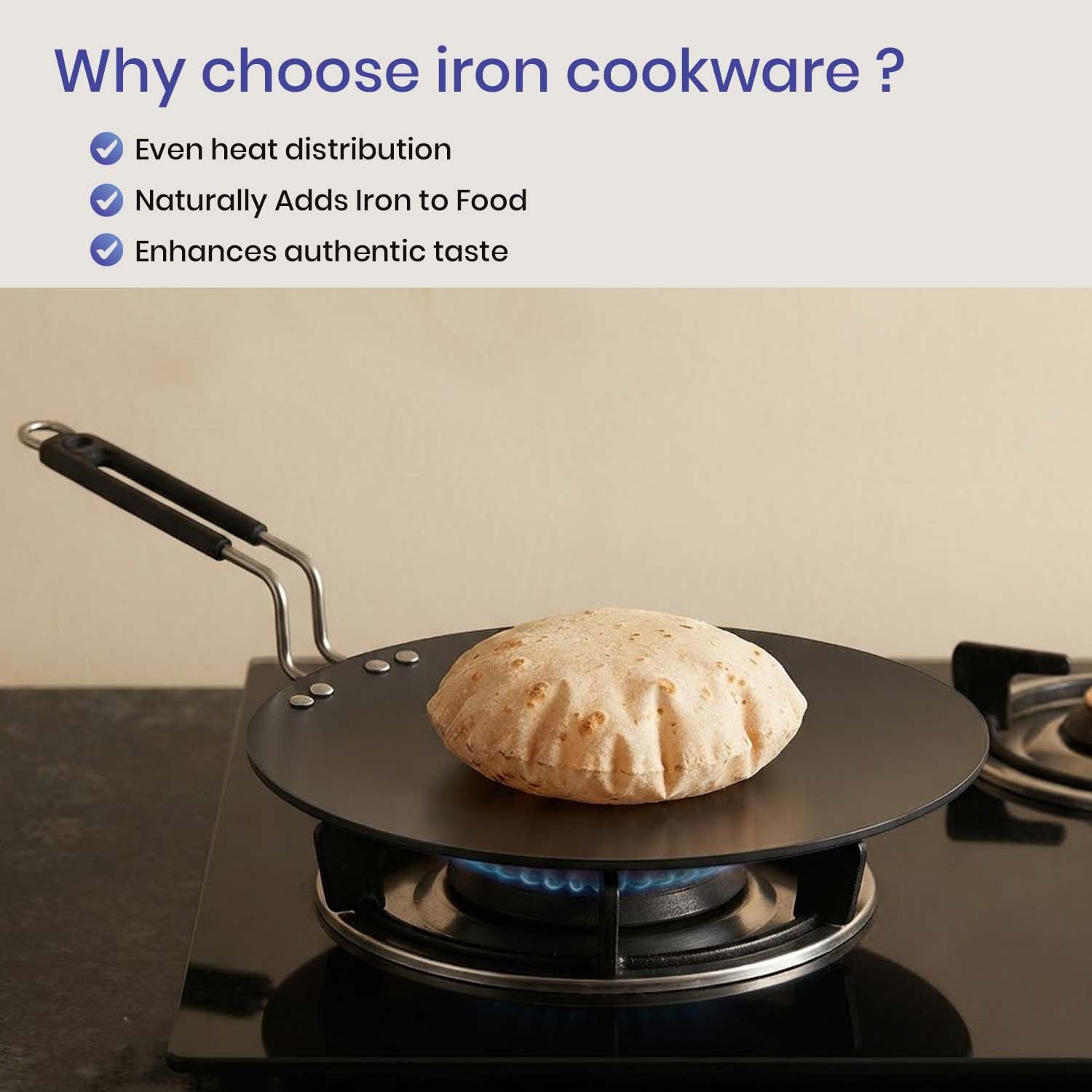 DOZY Nonstick Tawa - Perfect for Rotis & Chapatis -2