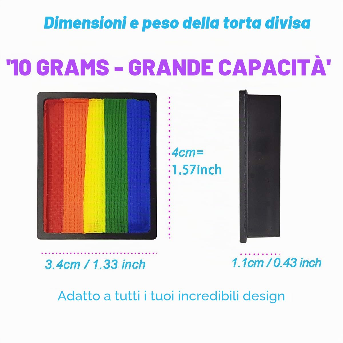 Bowitzki Set di Trucco Professionale per Bambini e Adulti 12X10G Con Stensil One Stroke Split Cake Non-Tossico per Pittura sul Corpo Arcobaleno Flora Delfino Unicorno Fiamma