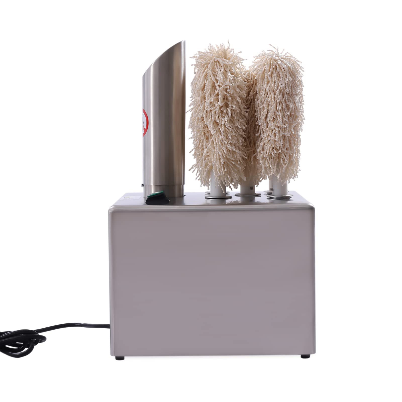 Wine Glass Polishing Machine, 5-Brush Electric Polisher for 330 Glasses/Hour, 110V Stainless Steel Dryer &amp; Polisher for Bar, Restaurant, Winery