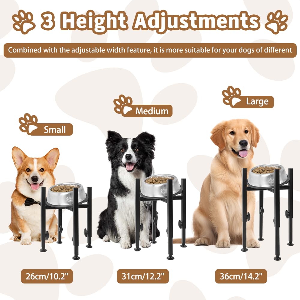 MAIJIAJU Raised Dog Bowl Stand with 10-15° Tilted - Image 2