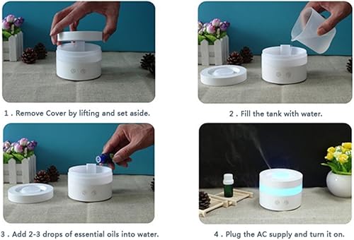 Miniatura 3 de Actpe Difusor de aceite esencial de aroma portátil con USB de 3.4 fl oz, humidificador de aire ultrasónico, niebla fría ultrasónica para coche,