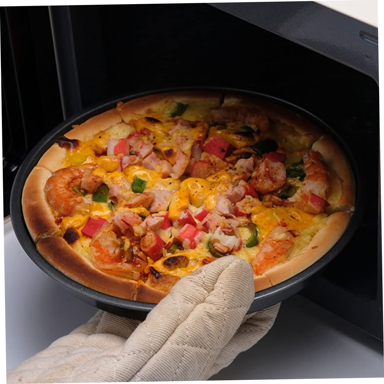 Bandeja De Hornear Pizza Antiadherente De Para Hornear Pizzas Pasteles y Pancakes Uso Familiar y Profesional