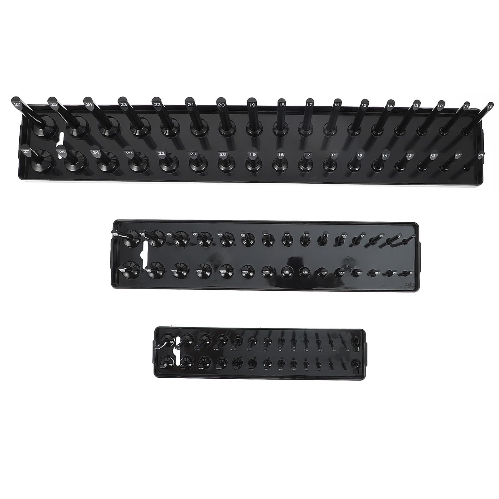 Bandeja organizadora de enchufes métricos Abaodam soporte negro de plástico para 3 piezas