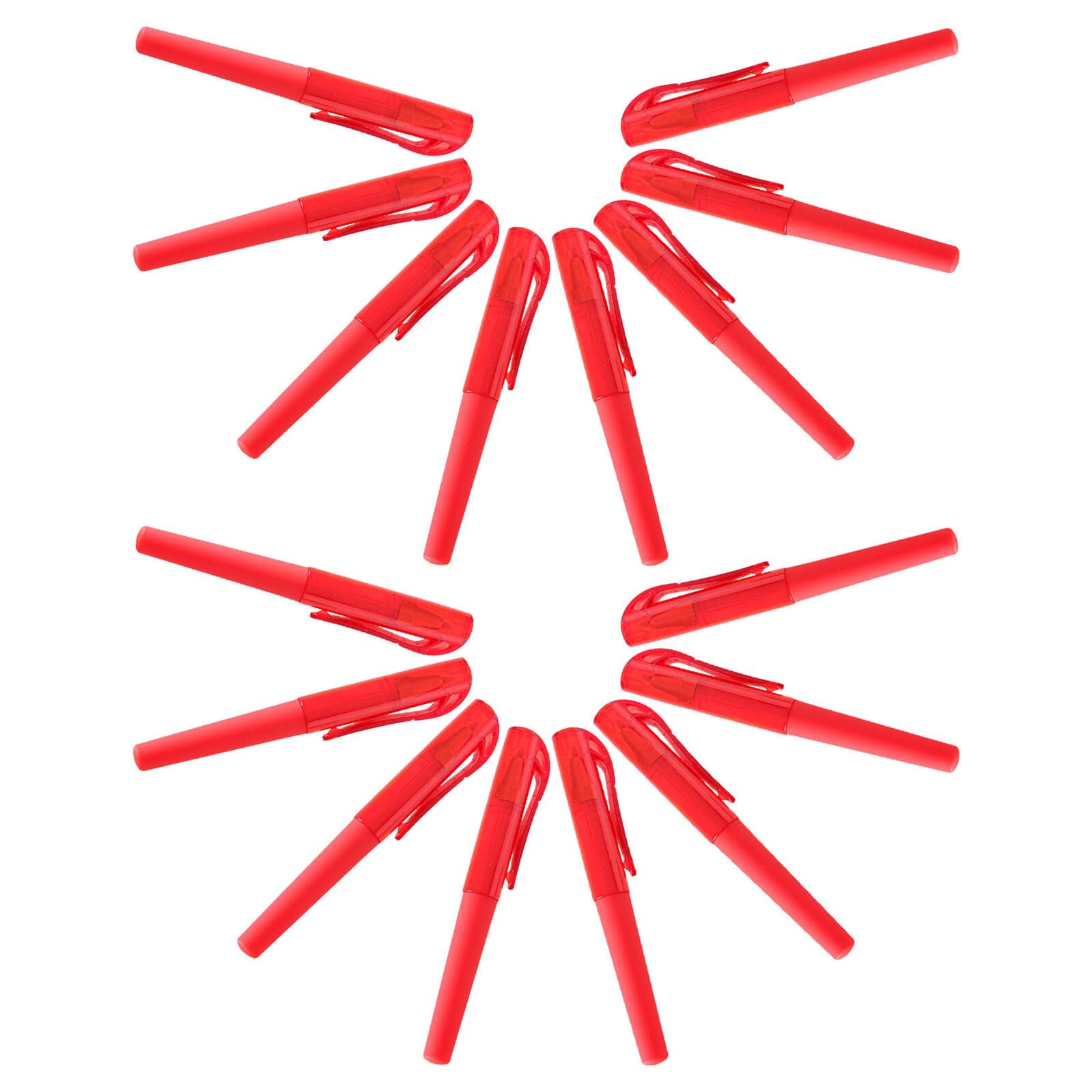 Healvian Penna Gel Compatta da 0,5 Mm Cappuccio, Confezione da 50 Penne Rosse per Scrittura a Punta Fine, Inchiostro ad Asciugatura Rapida per Appunti, Diario, Scuola e Ufficio