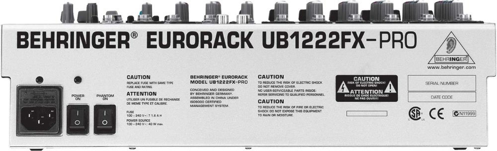 配信機器・PA機器・レコーディング機器 BEHRINGER EURORACK UB1222FX-PRO Behringer UB1222FXPRO Eurorack : Amazon.in: Musical Instruments