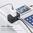 rts USB Universal Travel Adapter, International All in One Worldwide Travel Adapter and Wall Charger Travel Accessories with Multi Type Power Outlet USB 2.1A, 100-250 Voltage Travel Charger (Black) gallery image