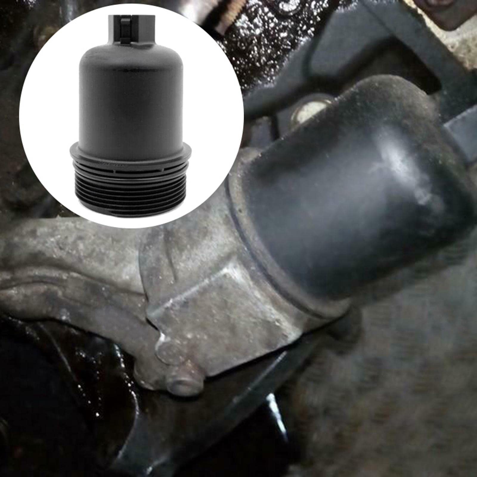 Cubierta de Filtro de Aceite con Ensamble de Carcasa y Tornillo de Auto Fabricadas en Material Plástico Ligero para 206 307 Utilización en