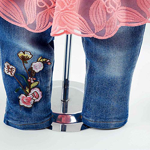 Conjunto de ropa de bebé para paseos de otoño con vaqueros y chaqueta denim cómoda 7