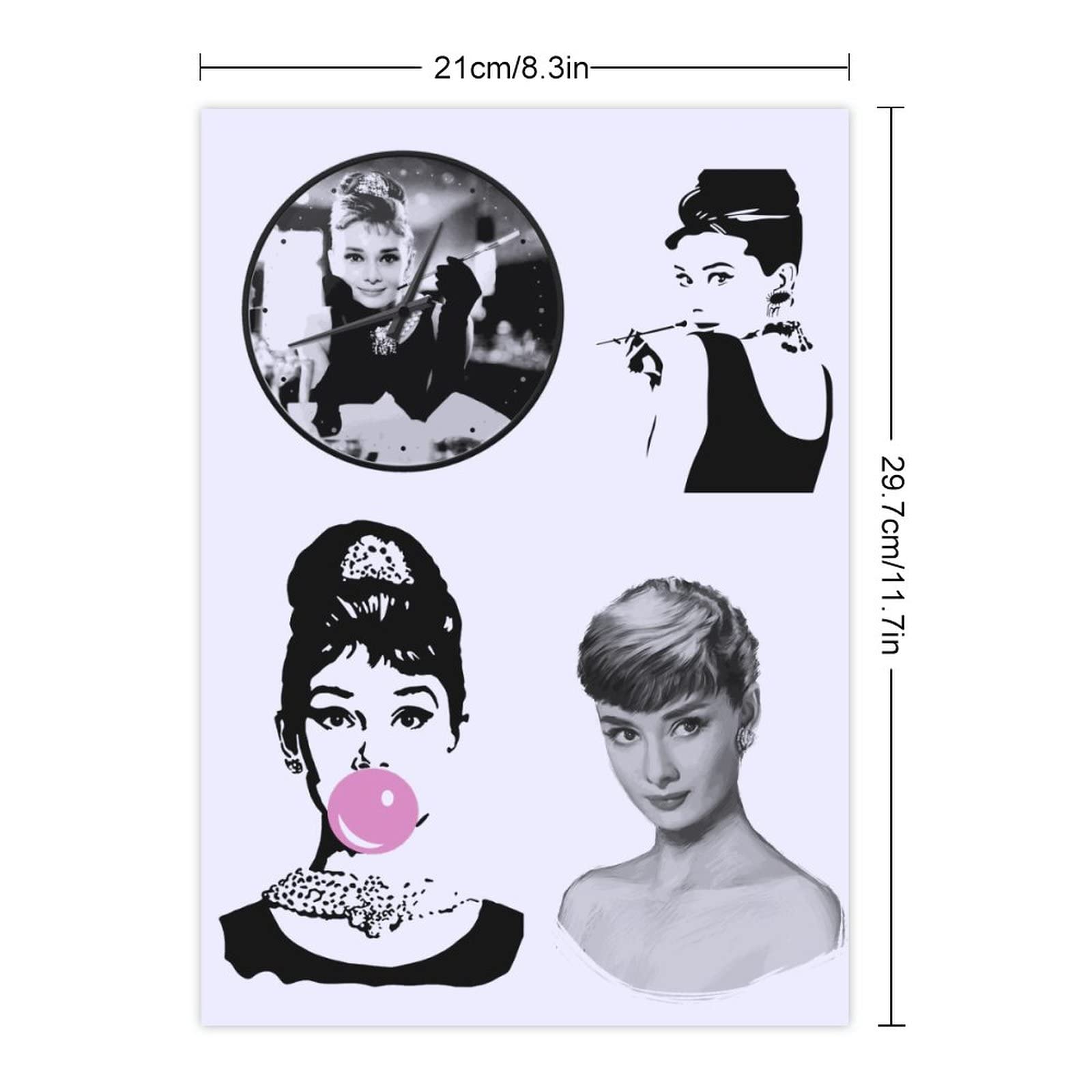 Amazon.co.jp: 防水ステッカーセット オードリー・ヘップバーン Audrey